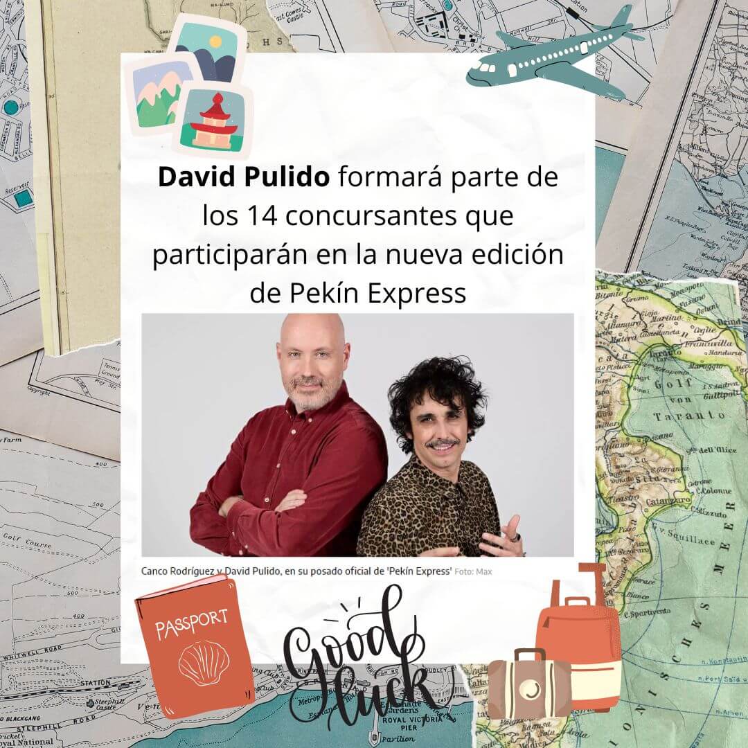 David Pulido formará parte de los 14 concursantes que participarán en la nueva edición de Pekín Express