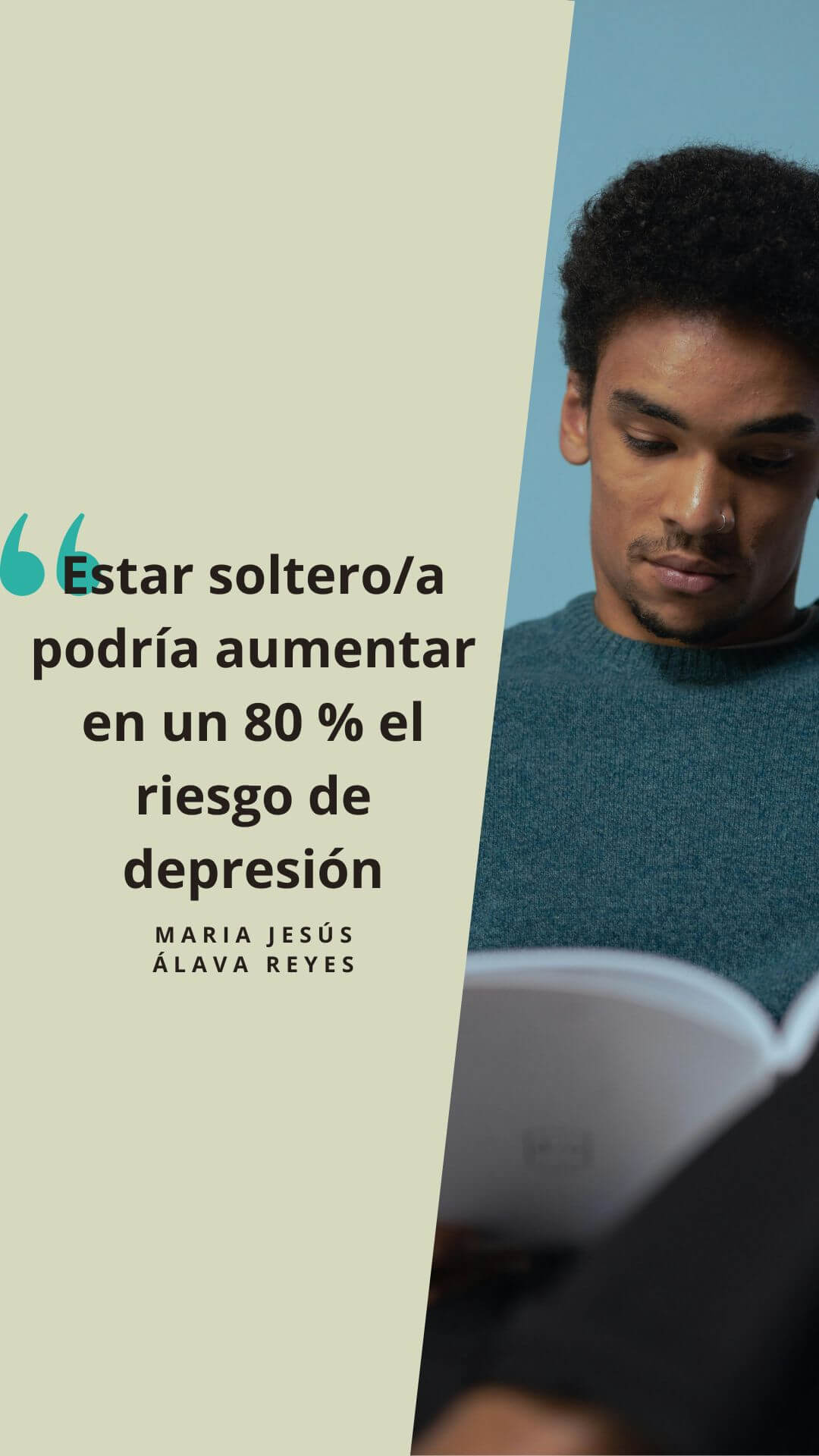 La soltería aumenta en un 80 % el riesgo de depresión