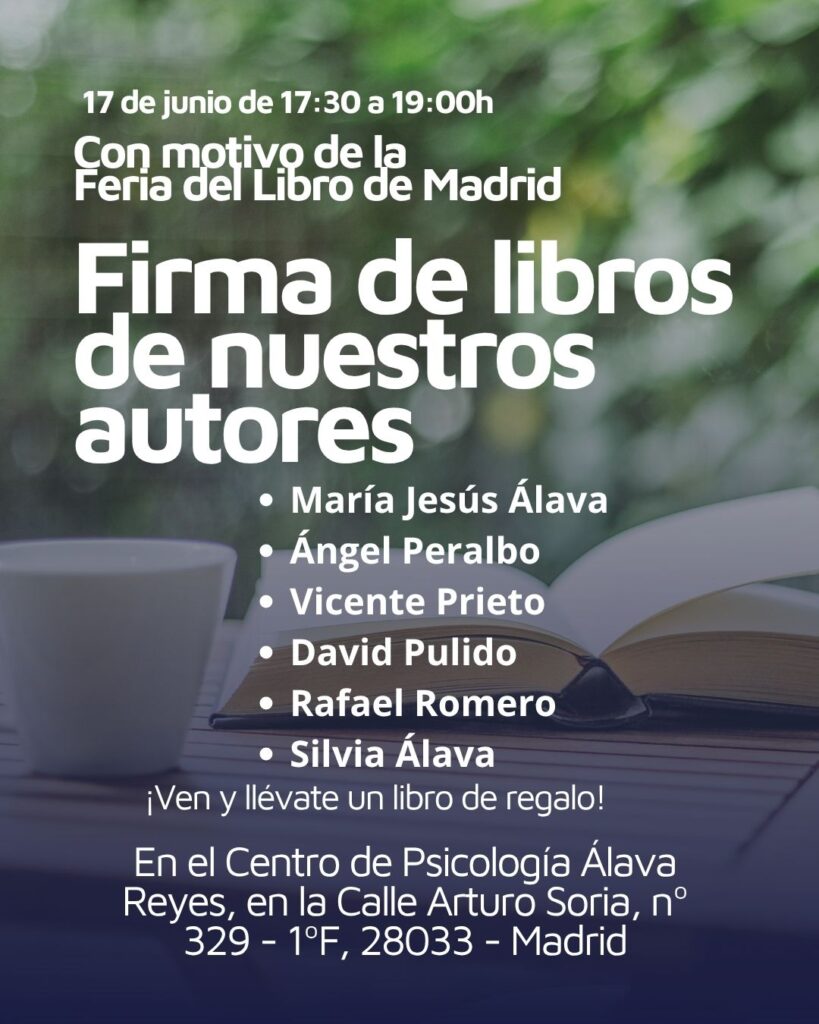 ¡Te esperamos en la Feria del Libro del Centro de Psicología Álava Reyes! 